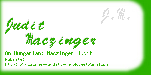 judit maczinger business card